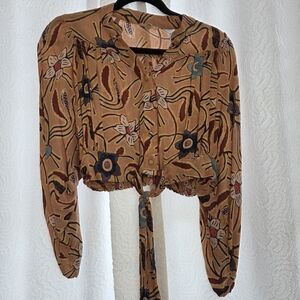 Christian Siriano Multicolor Striped Top